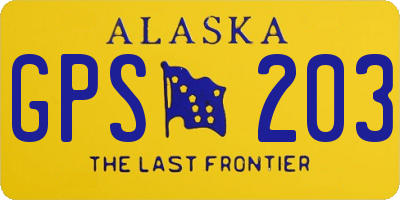AK license plate GPS203