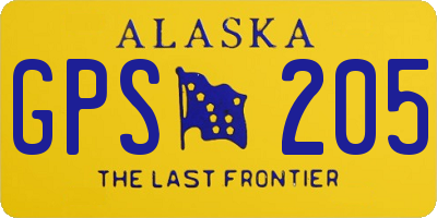 AK license plate GPS205