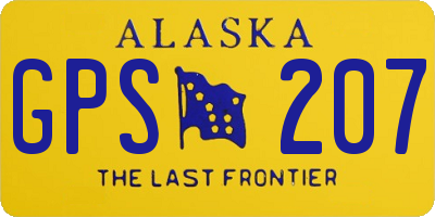 AK license plate GPS207