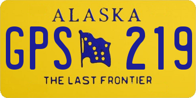 AK license plate GPS219