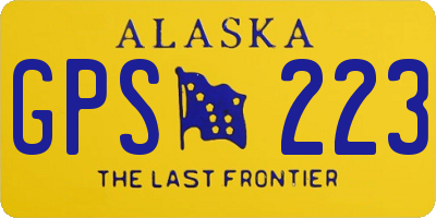 AK license plate GPS223