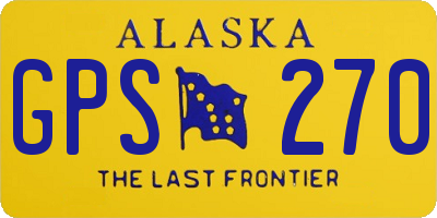 AK license plate GPS270
