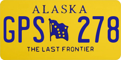 AK license plate GPS278