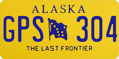 AK license plate GPS304