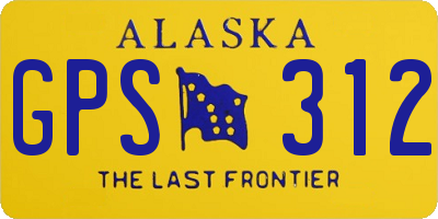 AK license plate GPS312