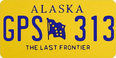 AK license plate GPS313