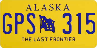 AK license plate GPS315