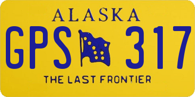 AK license plate GPS317