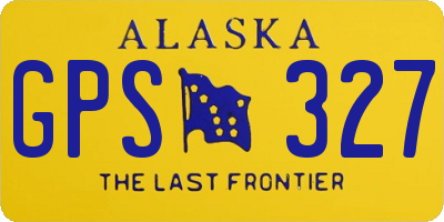 AK license plate GPS327