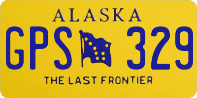 AK license plate GPS329