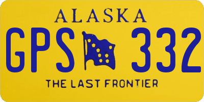 AK license plate GPS332