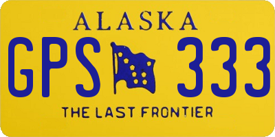 AK license plate GPS333