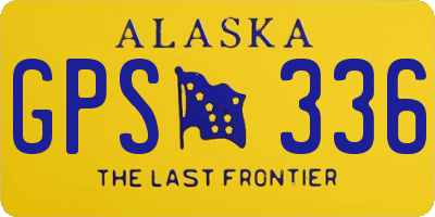 AK license plate GPS336