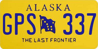 AK license plate GPS337