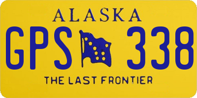 AK license plate GPS338