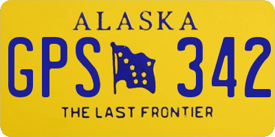 AK license plate GPS342
