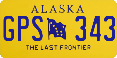 AK license plate GPS343