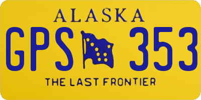 AK license plate GPS353