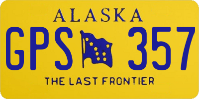 AK license plate GPS357