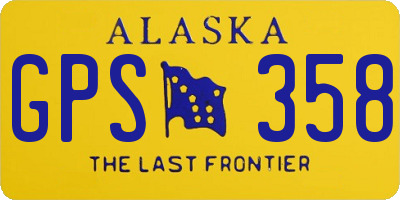 AK license plate GPS358