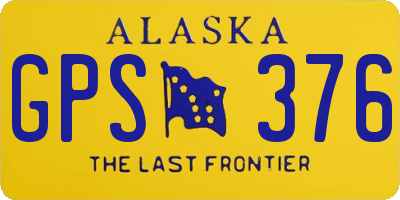 AK license plate GPS376