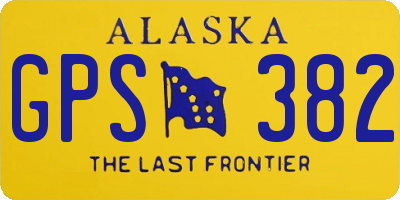 AK license plate GPS382