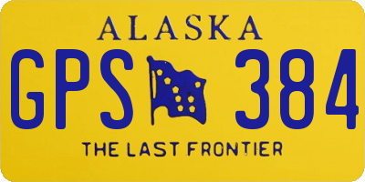 AK license plate GPS384