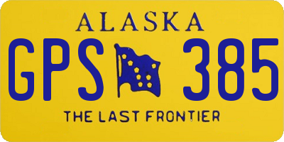 AK license plate GPS385