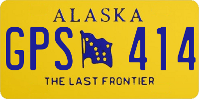 AK license plate GPS414