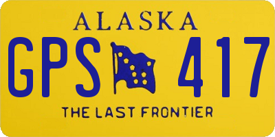 AK license plate GPS417