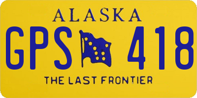 AK license plate GPS418