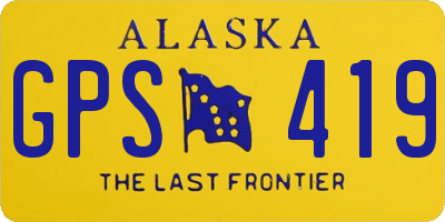 AK license plate GPS419