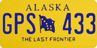 AK license plate GPS433