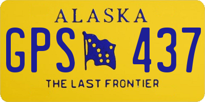 AK license plate GPS437