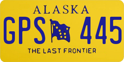 AK license plate GPS445