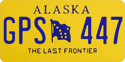 AK license plate GPS447