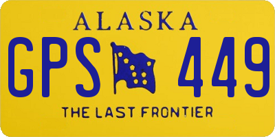 AK license plate GPS449