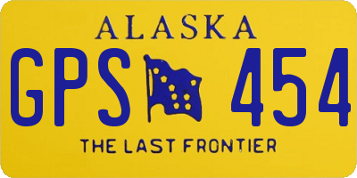 AK license plate GPS454
