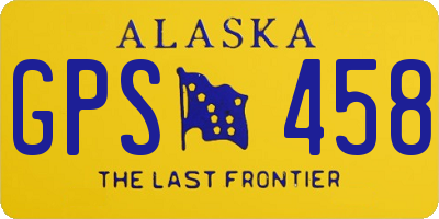 AK license plate GPS458