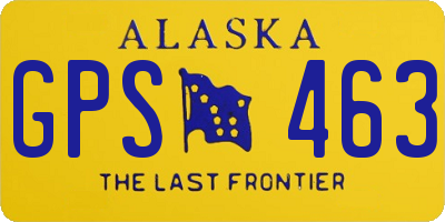AK license plate GPS463