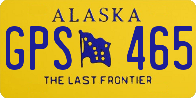 AK license plate GPS465