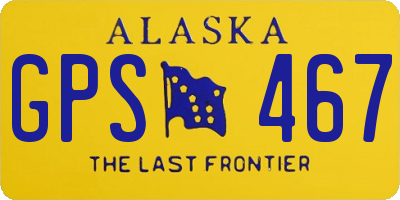 AK license plate GPS467