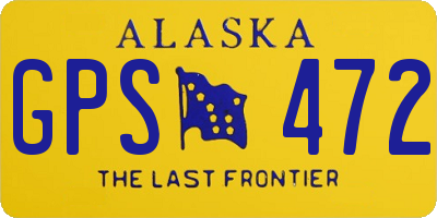 AK license plate GPS472