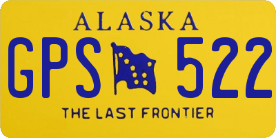 AK license plate GPS522
