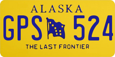 AK license plate GPS524