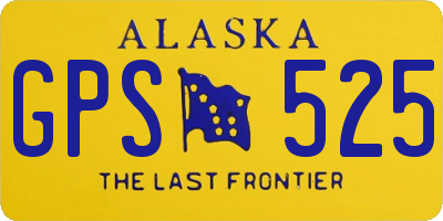 AK license plate GPS525