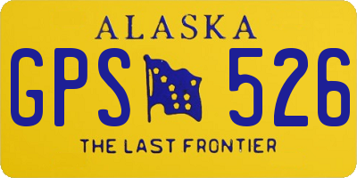 AK license plate GPS526