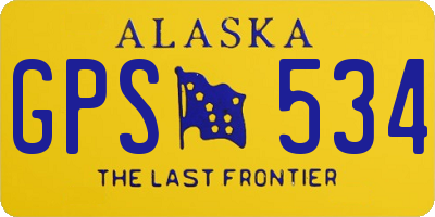 AK license plate GPS534