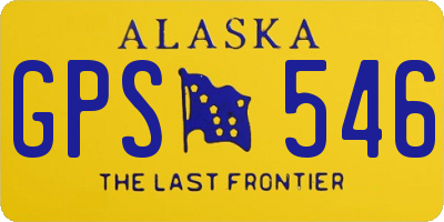 AK license plate GPS546