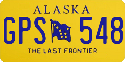 AK license plate GPS548